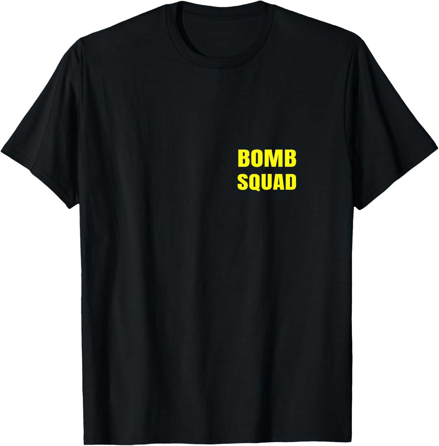 Bomb Squad Front And Back Dual Side Print Police Uniform T-Shirt - T-Shirt | Black
