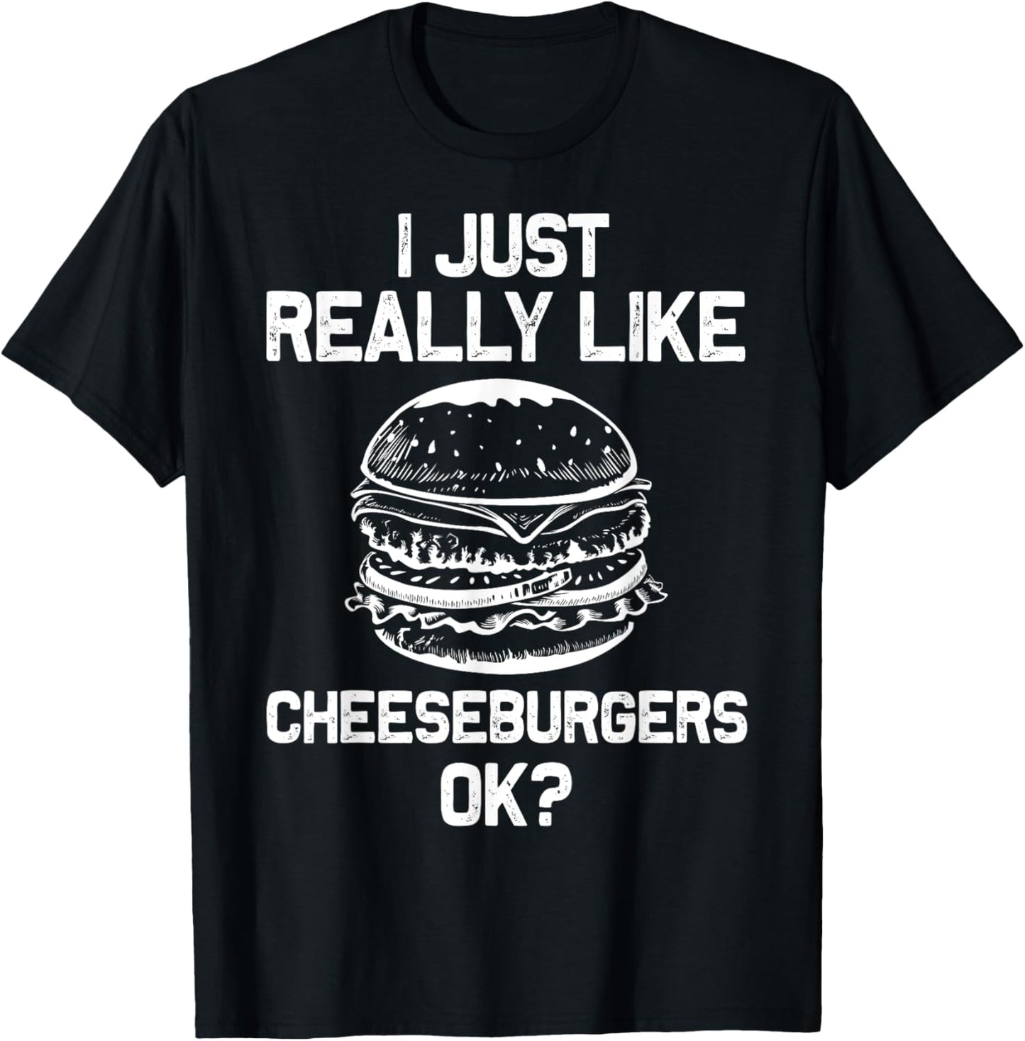 Cheeseburger Design Women Hamburger Burger Lover T-Shirt - T-Shirt | Black