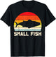 Small Fish Retro Bass Fishing Family Matching Son Boys Gift T-Shirt - T-Shirt | Black