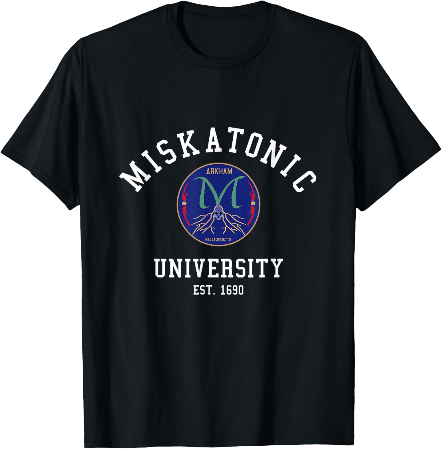 Miskatonic University - emblem logo T-Shirt - T-Shirt | Black