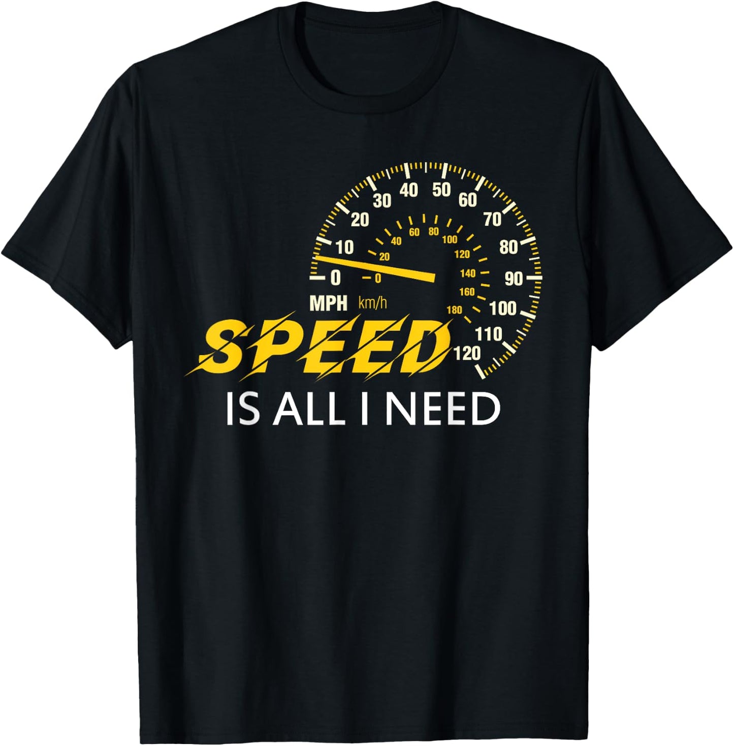 I love Speed , Speed is all I need shirt, Car Lover Gift T-Shirt - T-Shirt | Black