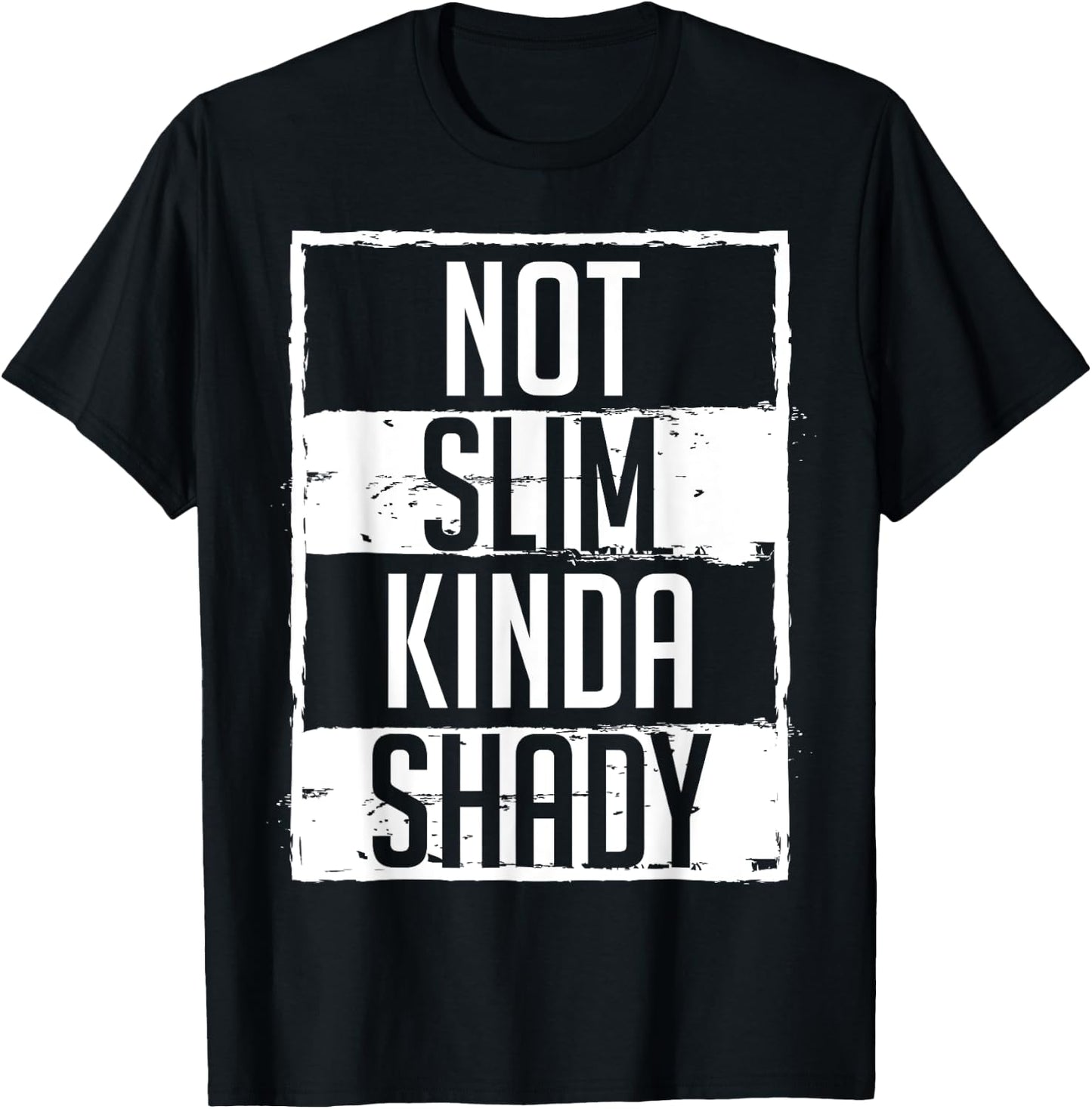 Pilates Dumbbell Fit Healthy Lifestyle Women's Not Slim Kinda Shady Chubby Gym Design Black Small Classic Fit Modern Classic Short Sleeve T-Shirt - T-Shirt | Black