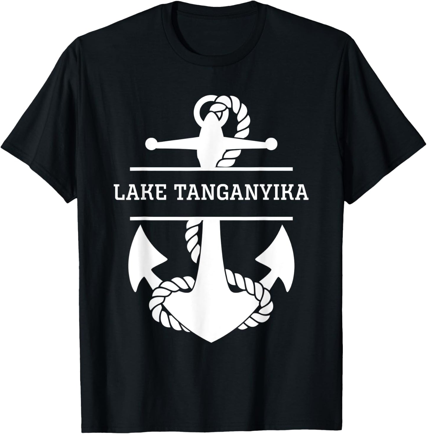 Lake Tanganyika Africa Nautical T-Shirt - T-Shirt | Black