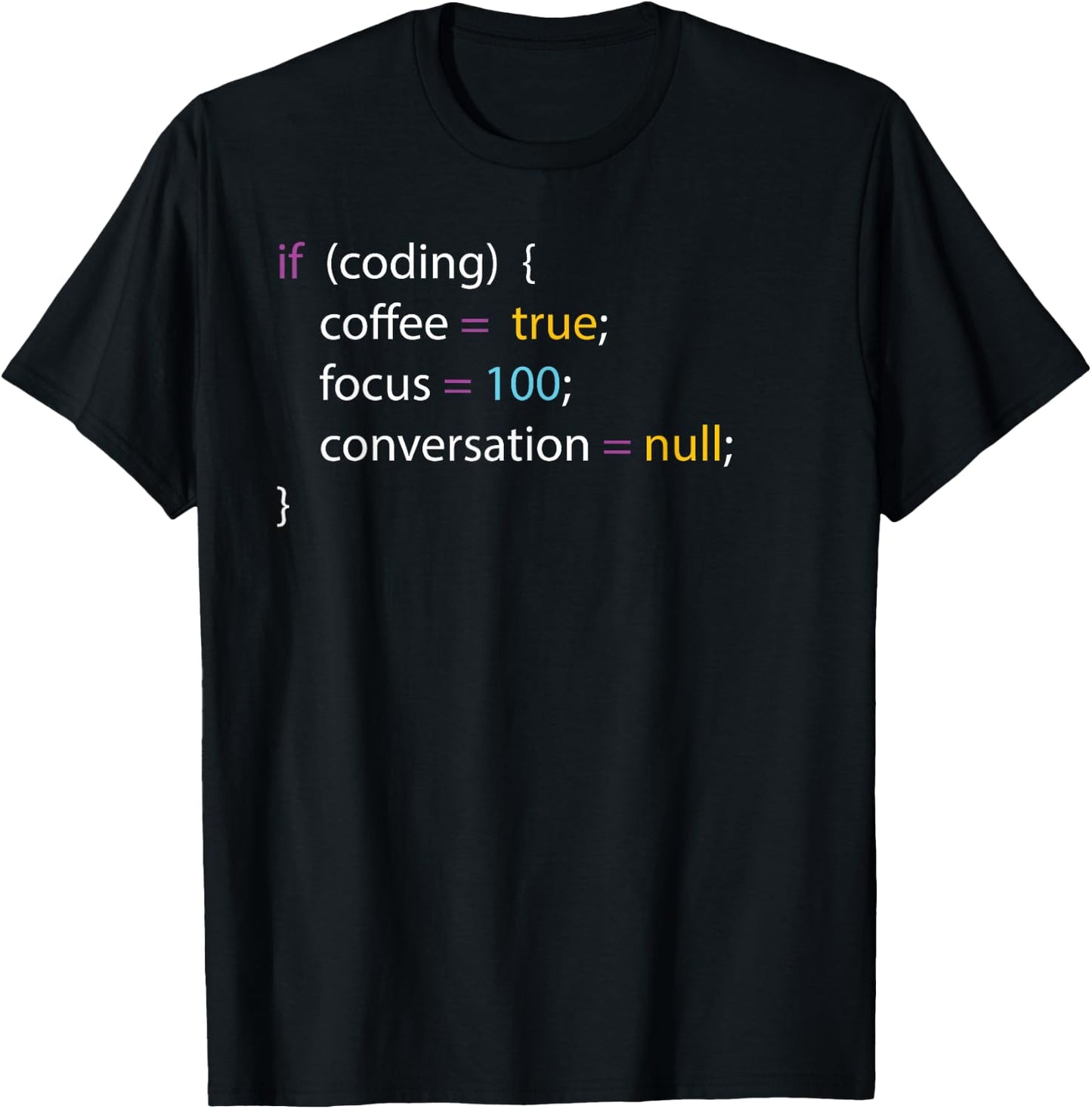 Funny Joke Programming If Coding Coffee Focus Women T-Shirt - T-Shirt | Black