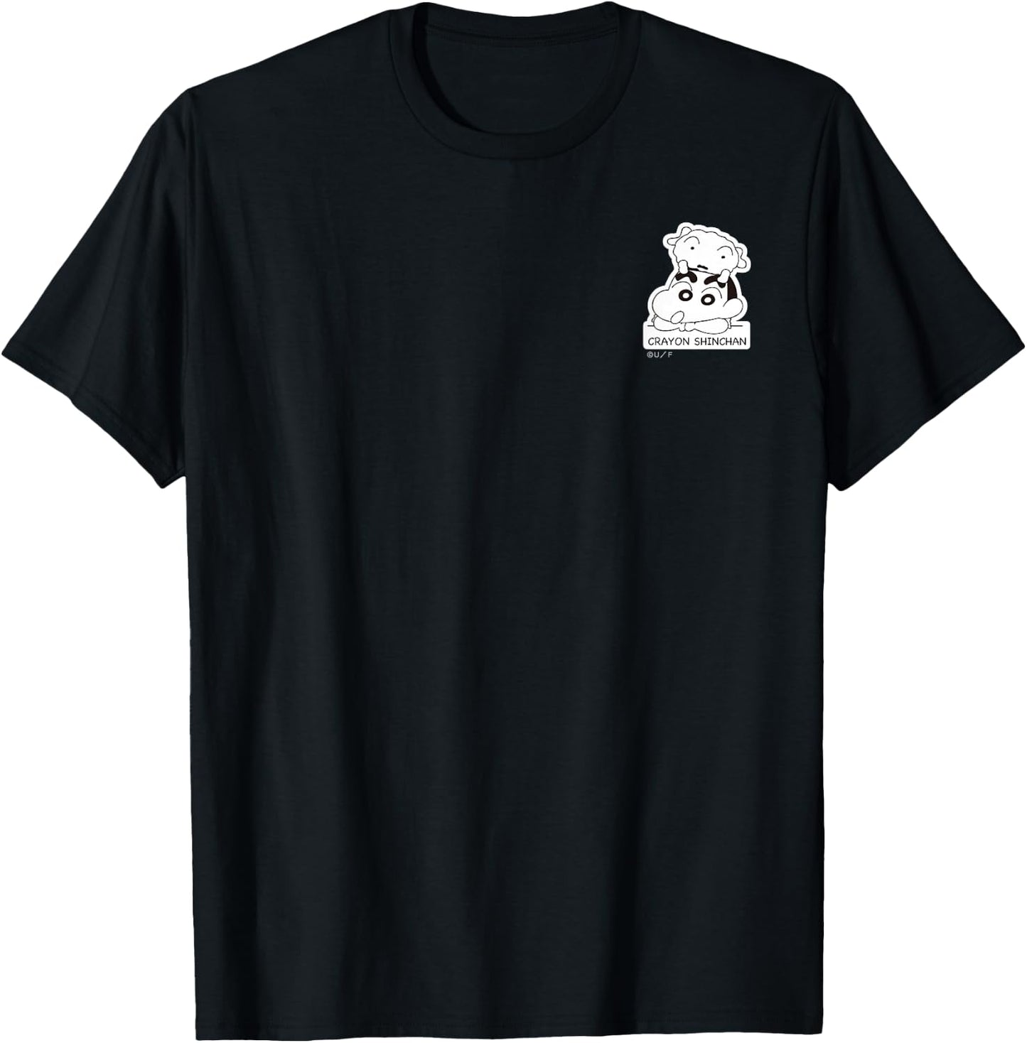 【Manga】Crayon Shin-chan Shin-chan and Shiro T-Shirt - T-Shirt | Black