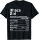 ITHACA GIRL NY NEW YORK Funny City Home Roots USA Gift T-Shirt - T-Shirt | Black