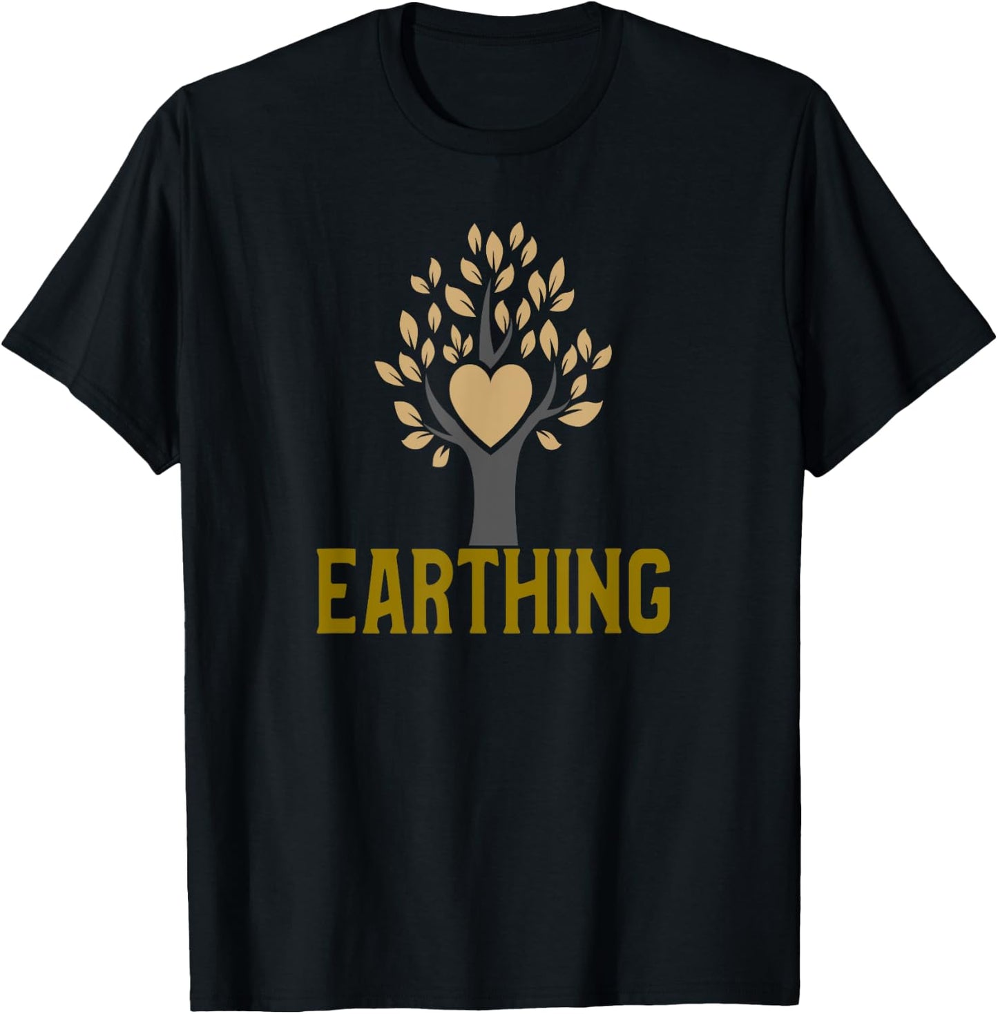 Earthing Heart Tree T-Shirt - T-Shirt | Black
