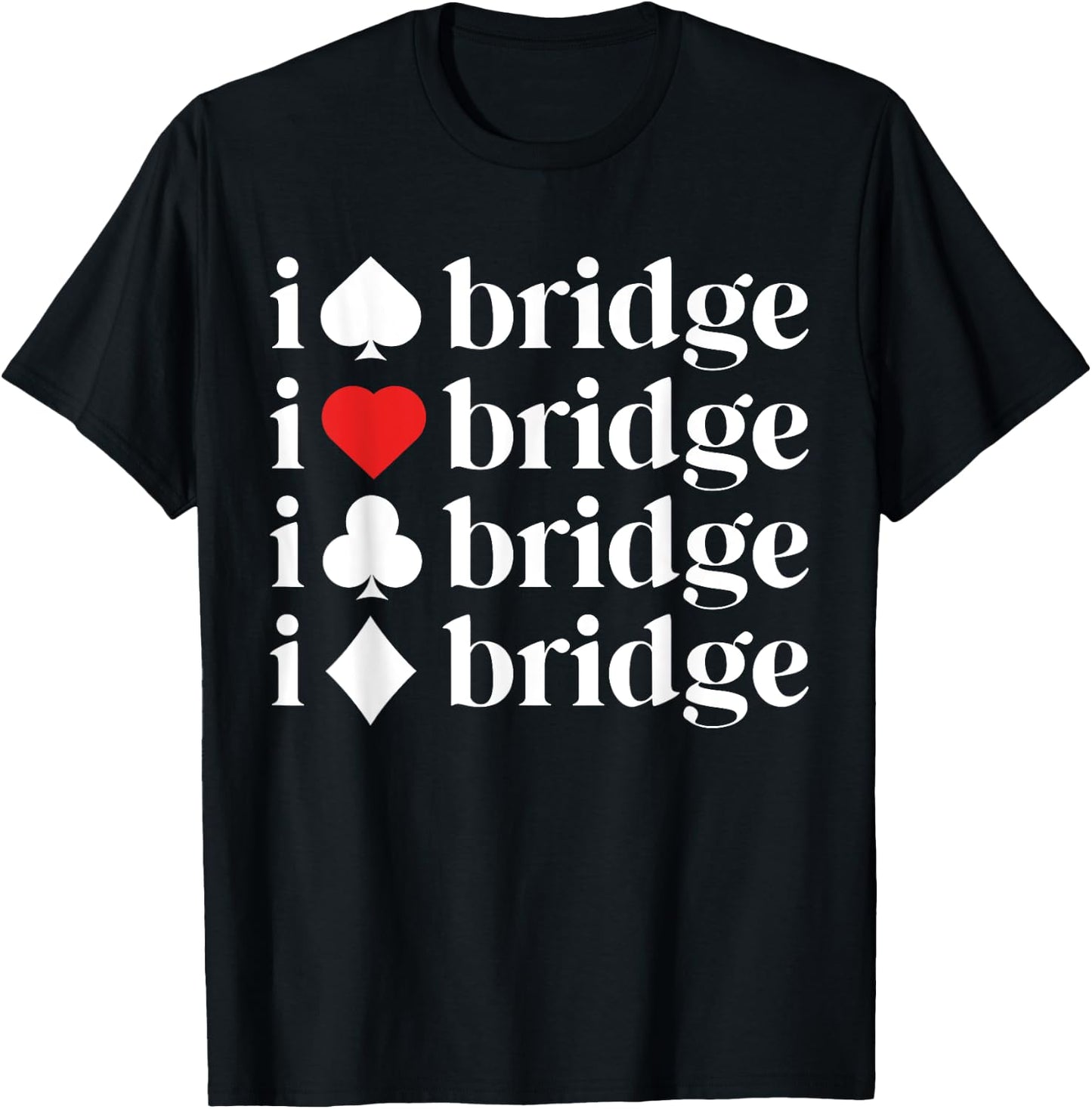 Gifts For Bridge Lover Bridge Card Game Shirt Women Mother T-Shirt - T-Shirt | Black