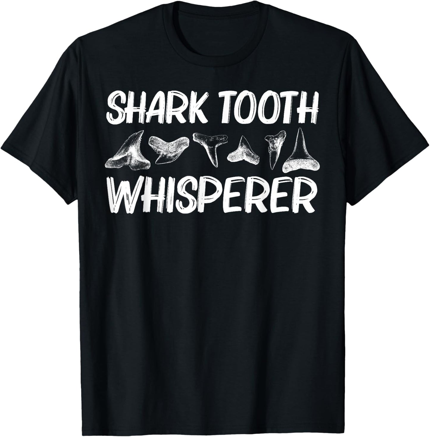 Funny Shark Teeth Design Women Animal Fossil Hunters T-Shirt - T-Shirt | Black