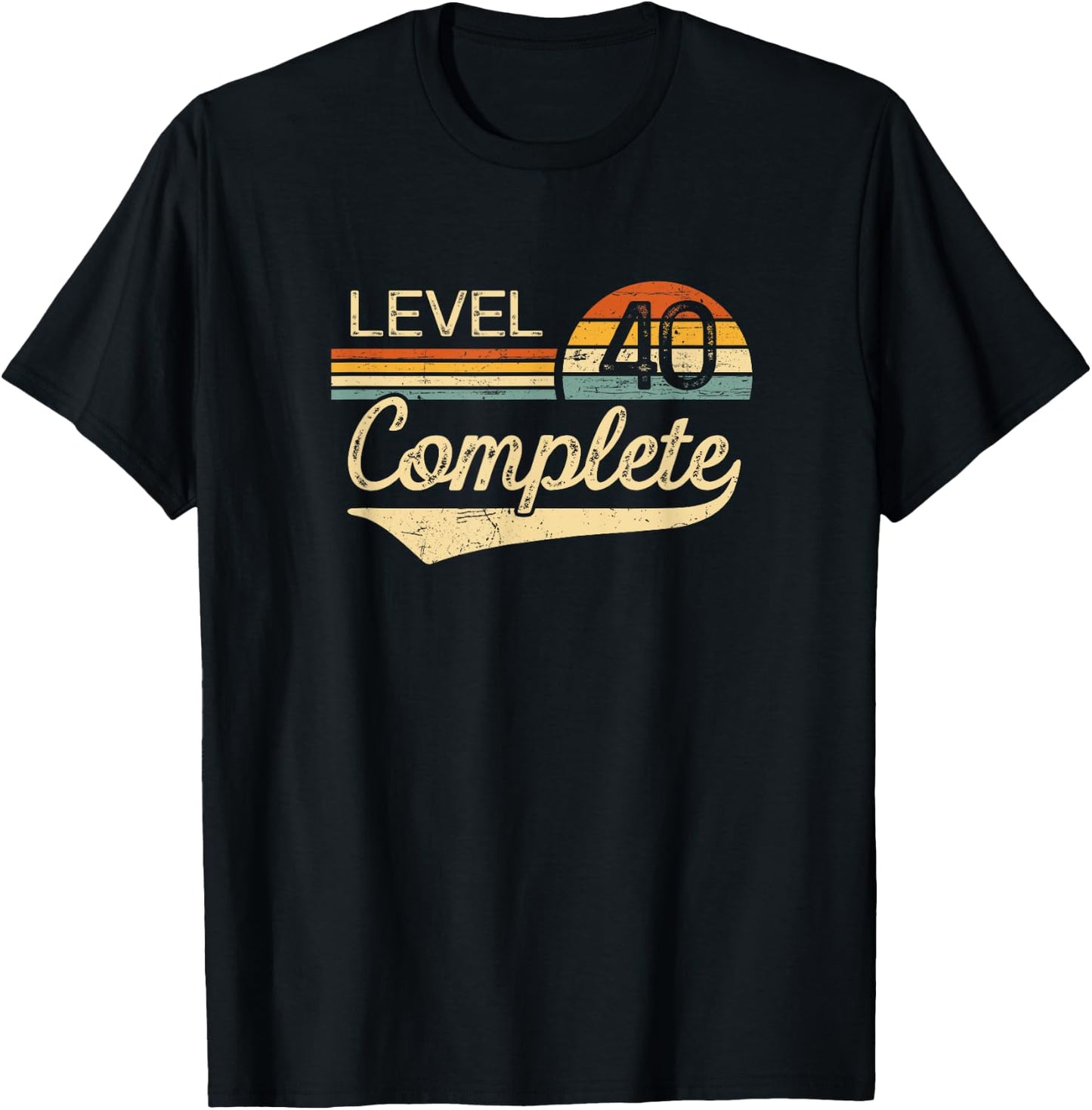 Level 40 Complete Vintage 40th Wedding Anniversary T-Shirt - T-Shirt | Black