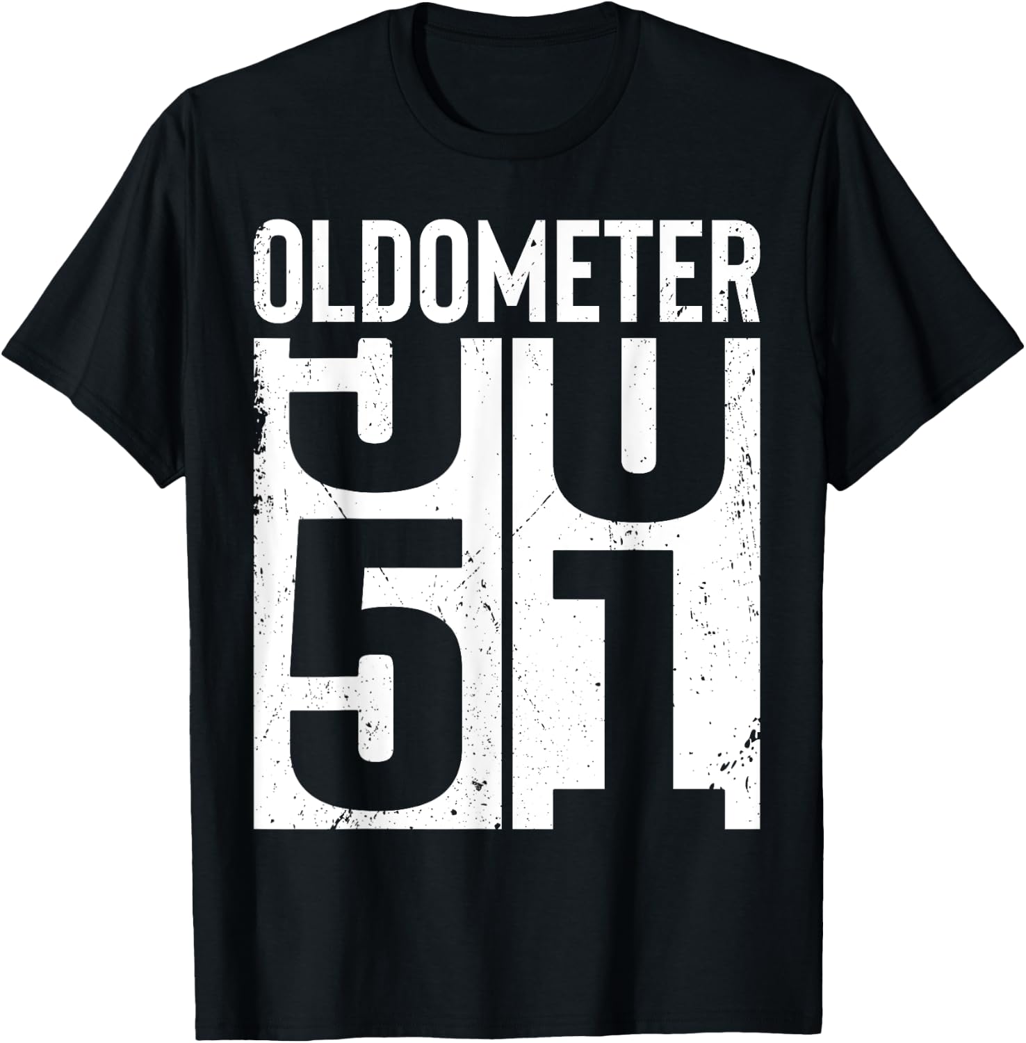 Funny 51 Years Old 51st Birthday Odometer Oldometer Men T-Shirt - T-Shirt | Black