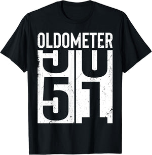 Funny 51 Years Old 51st Birthday Odometer Oldometer Men T-Shirt - T-Shirt | Black