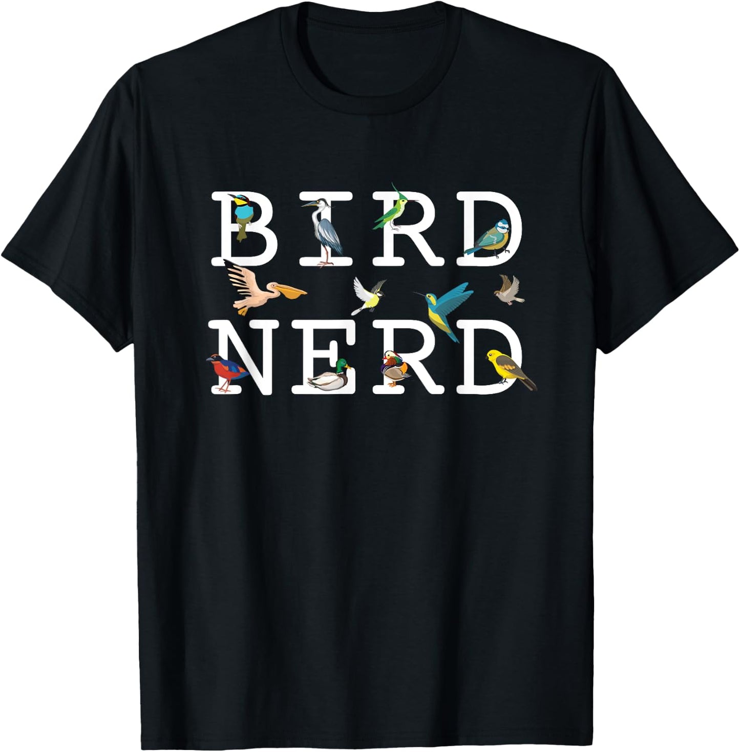 Cool Bird Lover Birdwatching Present Birdwatcher Birder T-Shirt - T-Shirt | Black