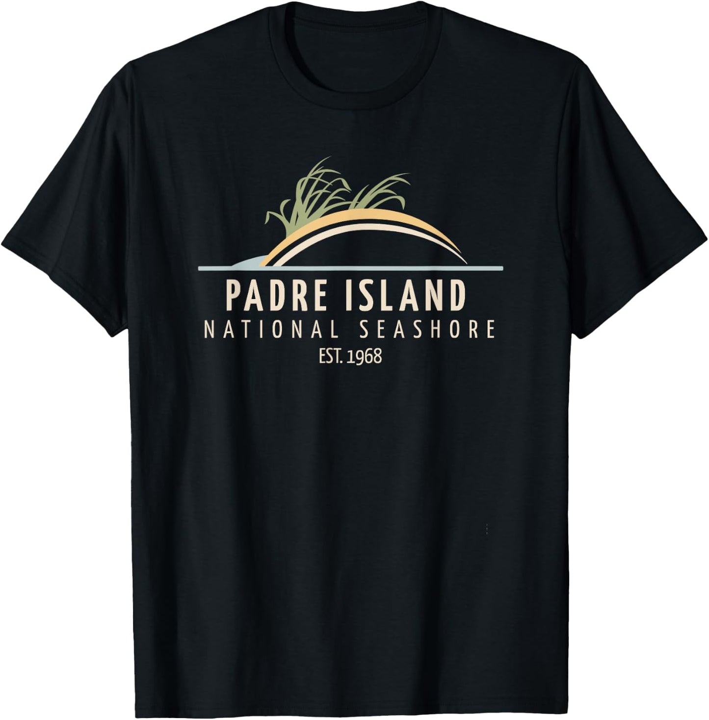 Souvenir Gift Padre Island National Seashore T-Shirt - T-Shirt | Black