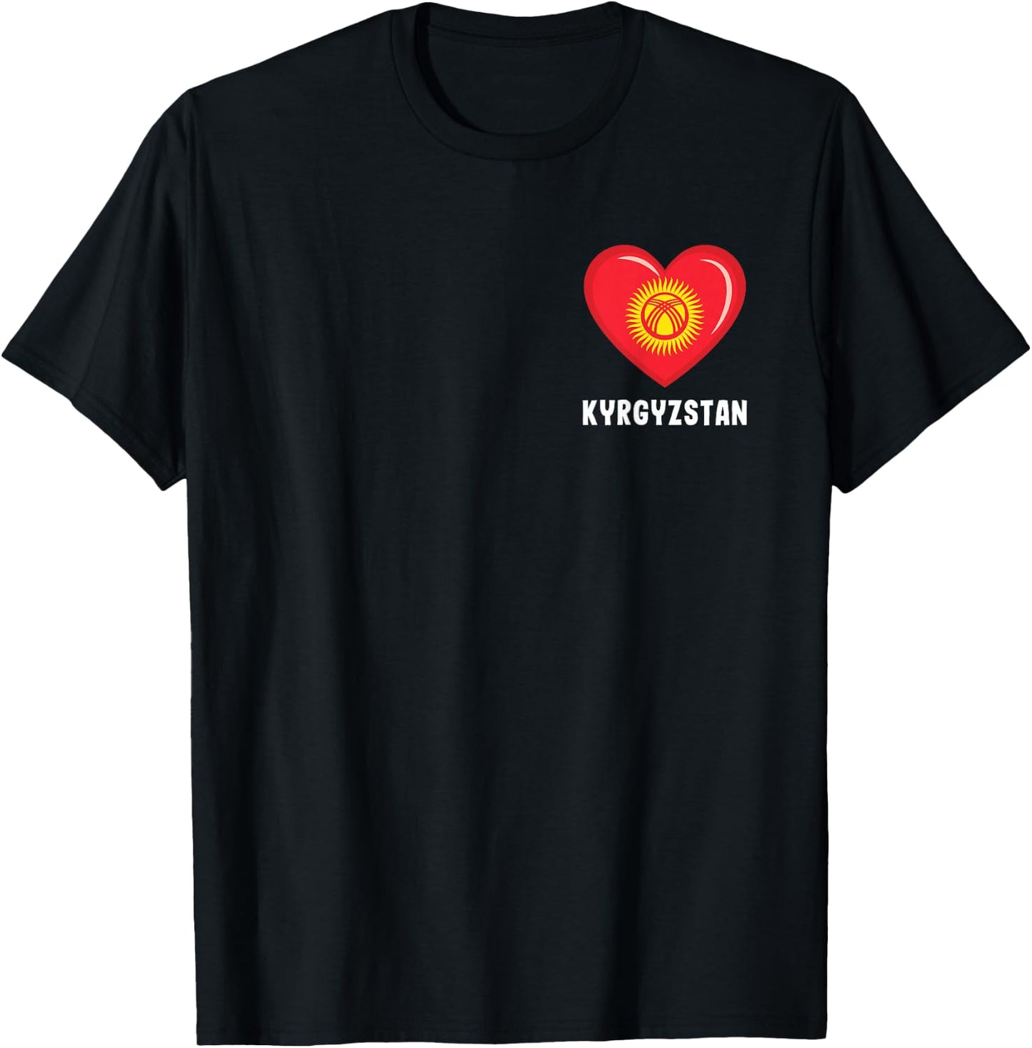 Kyrgyzstan Flag Shirt | Kyrgyzstani T-Shirt - T-Shirt | Black