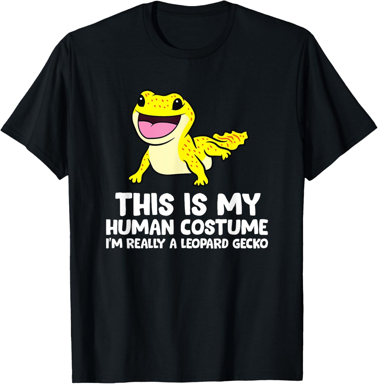 Reptile Leopard Gecko Costume I'm Really A Leopard Gecko T-Shirt - T-Shirt | Black