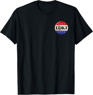Marvel Loki President Loki Small Button T-Shirt - T-Shirt | Black