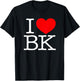 BK Love Funny Gift Co. I Love (Heart) BK T-Shirt - T-Shirt | Black