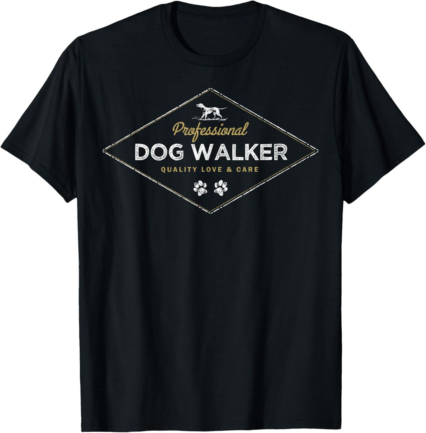 Professional Dog Walker Men Women T-Shirt - T-Shirt | Black