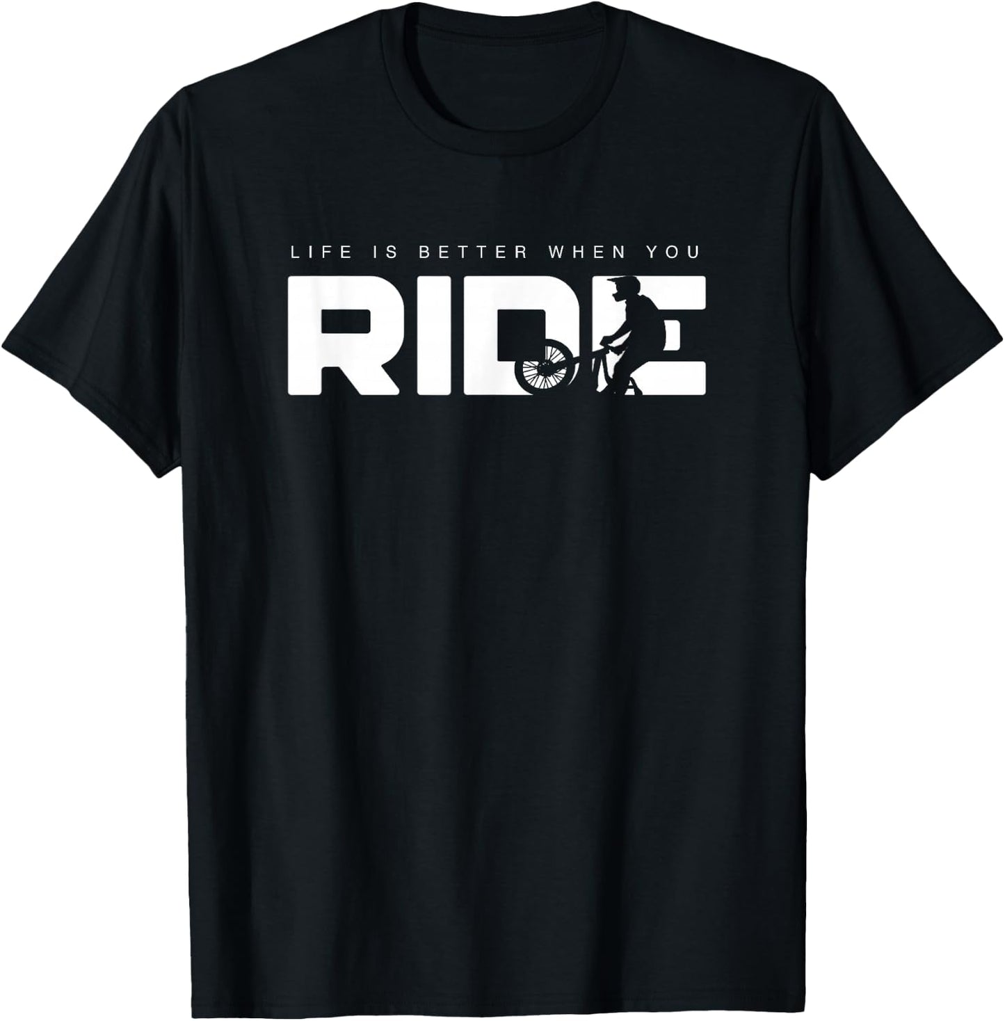 Life is Better When You Ride MTB Mountain Bike T-Shirt - T-Shirt | Black