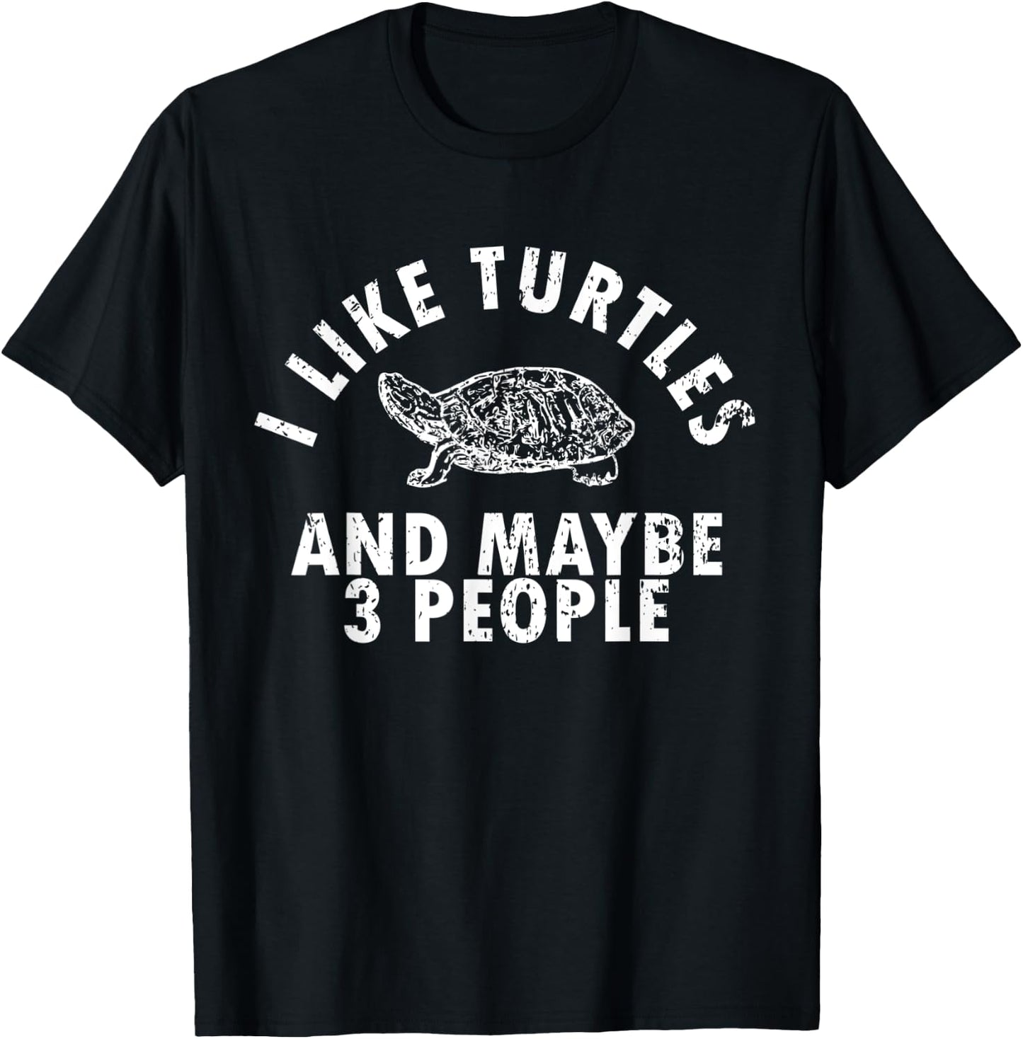 I Like Turtles Funny Gift Turtle Owner Pet Animal Friend T-Shirt - T-Shirt | Black