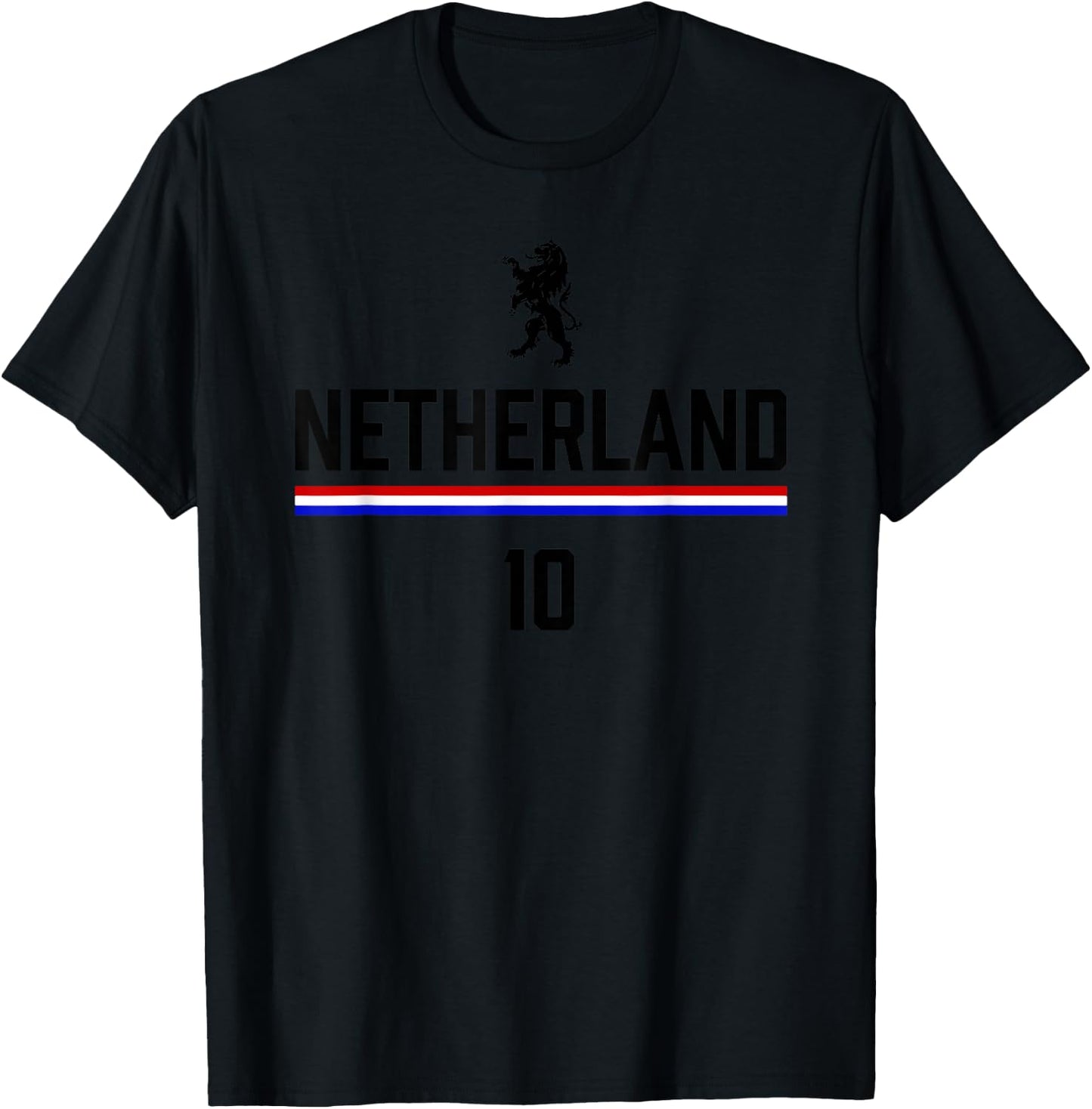 Netherlands Soccer Jersey, Oranje Football Holland T-Shirt - T-Shirt | Black