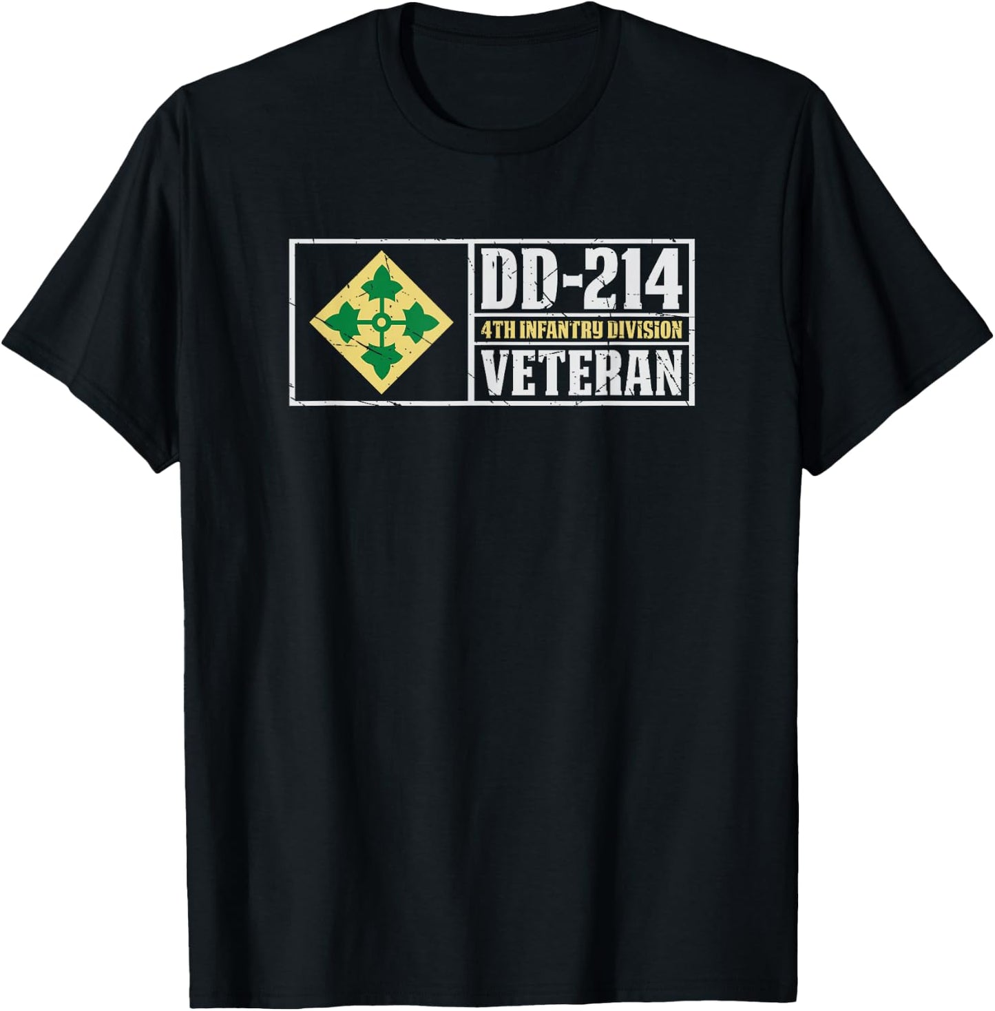 4th Infantry Division Shirt Fourth ID T-Shirt - T-Shirt | Black
