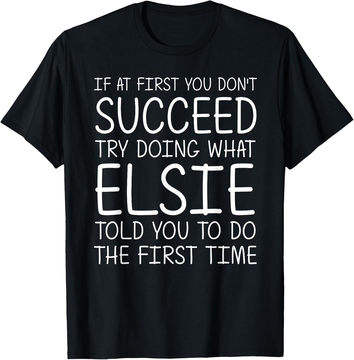 ELSIE Gift Name Personalized Birthday Funny Christmas Joke T-Shirt - T-Shirt | Black