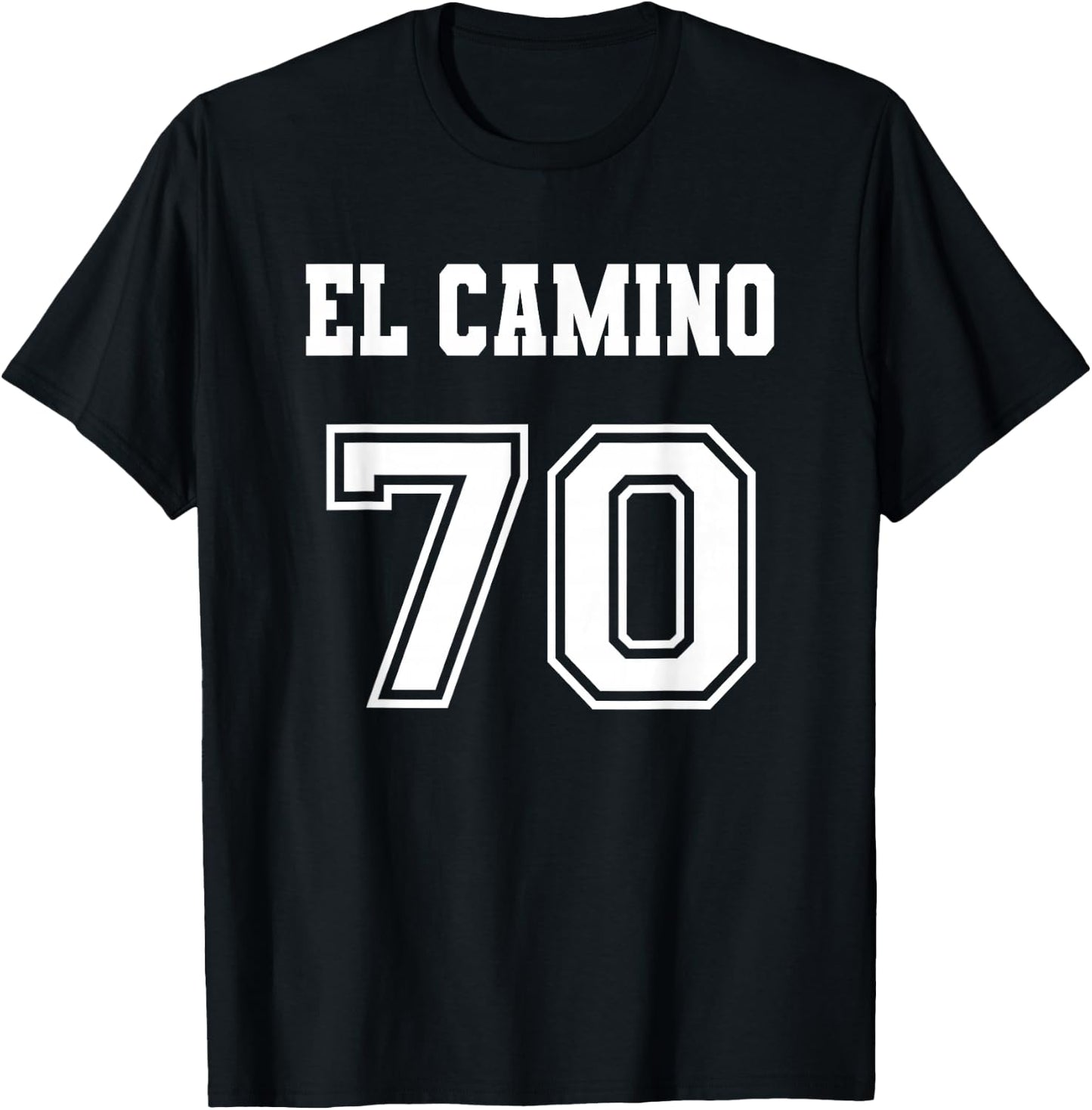 Jersey Style El Camino 70 1970 Old School Muscle Car Pickup T-Shirt - T-Shirt | Black