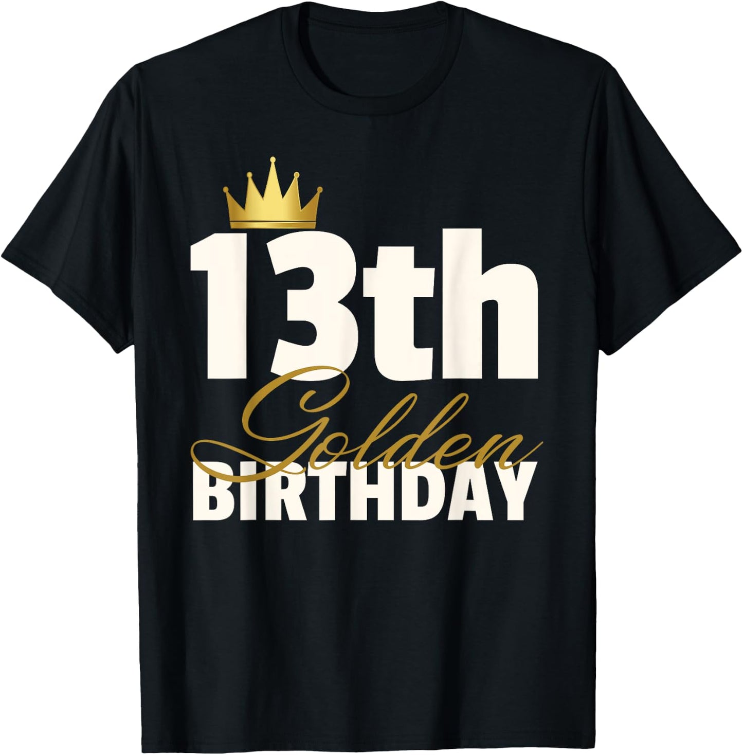 Hundredth Monkey Birthday 13th Golden Birthday -Youth Black T-Shirt - T-Shirt | Black