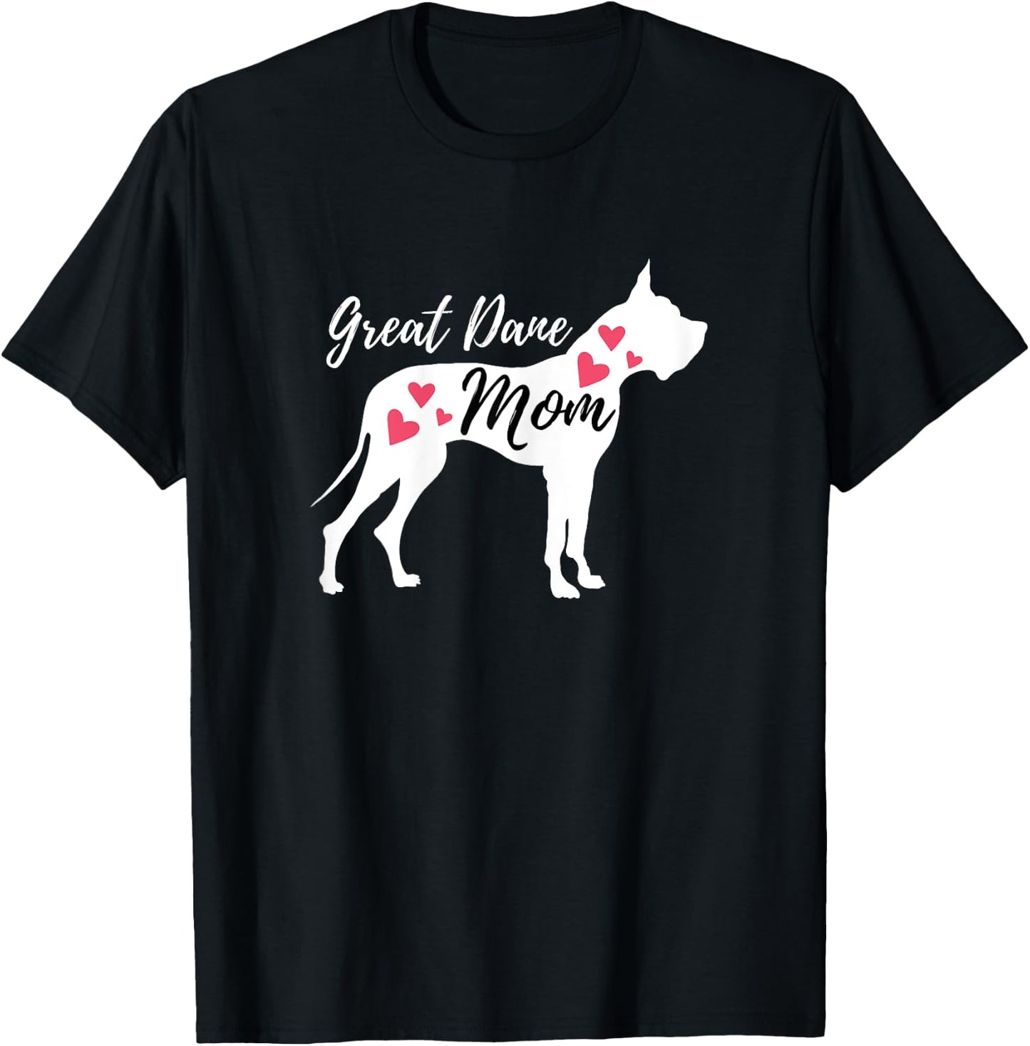 Great Dane Mom - German Mastiff Deutsche Dogge Dog Owner T-Shirt - T-Shirt | Black