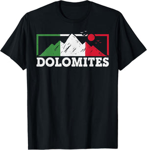 Dolomites Italian Flag T-Shirt - T-Shirt | Black