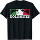 Dolomites Italian Flag T-Shirt - T-Shirt | Black