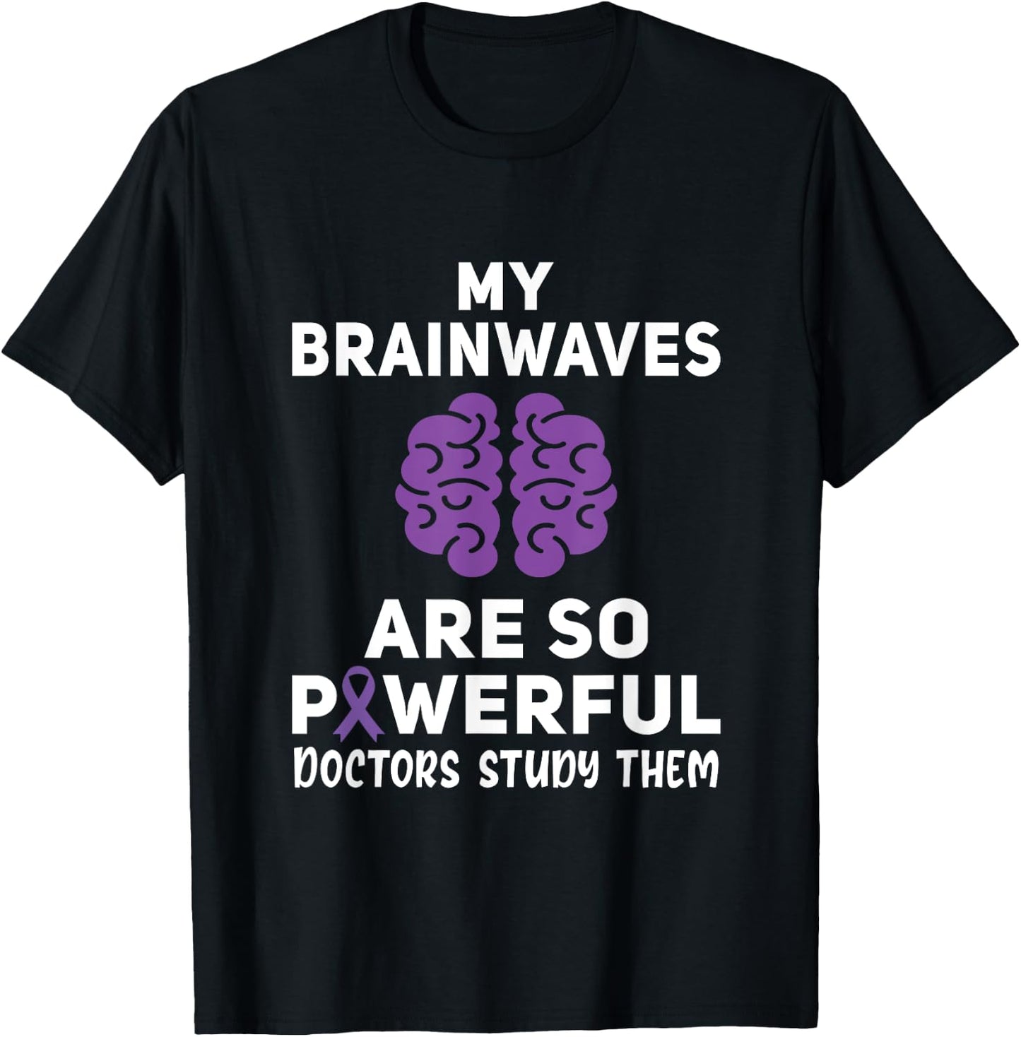 For purple Ribbon Warrior & Supporters - Epilepsy Awareness T-Shirt - T-Shirt | Black