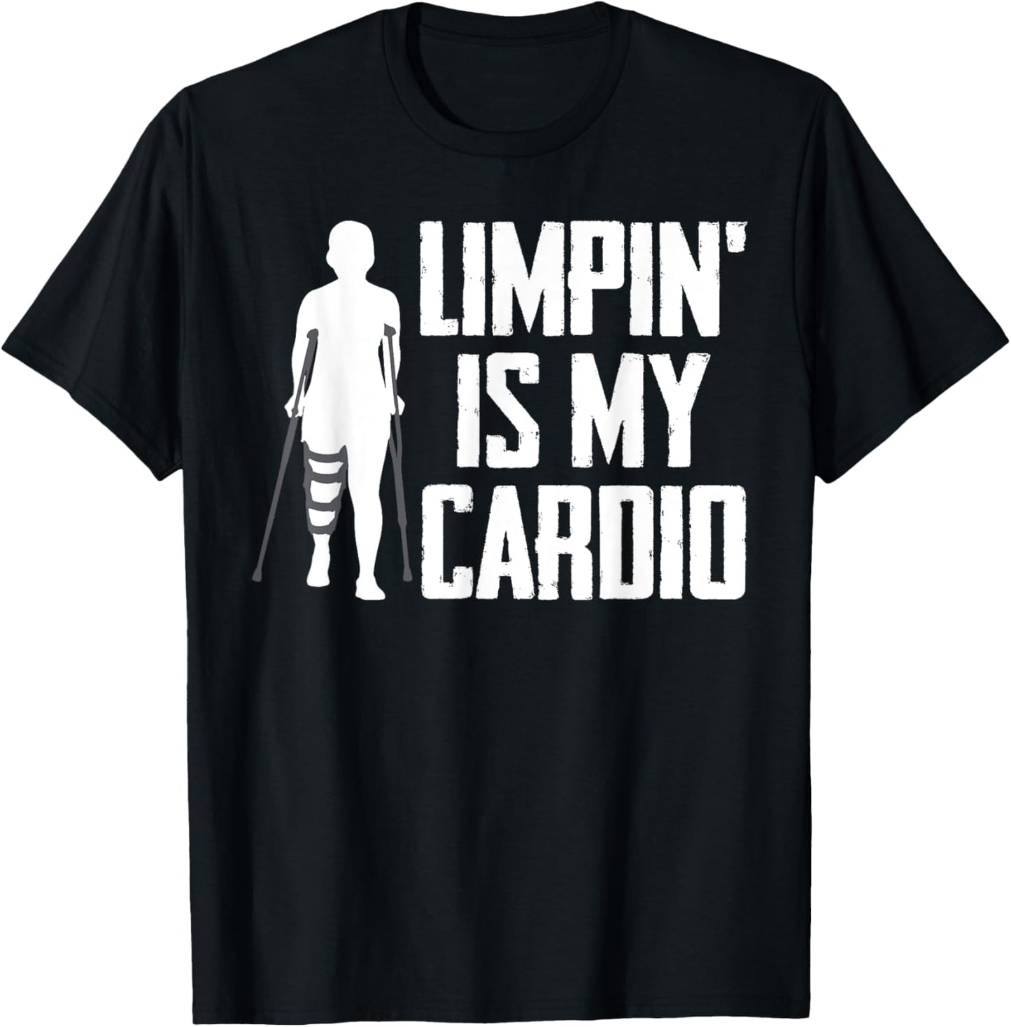Broken Ankle Surgery Recovery Fractured Ankle Funny Cardio T-Shirt - T-Shirt | Black