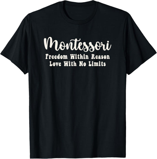 Montessori Motivational Quote, Team Montessori Teacher Squad T-Shirt - T-Shirt | Black