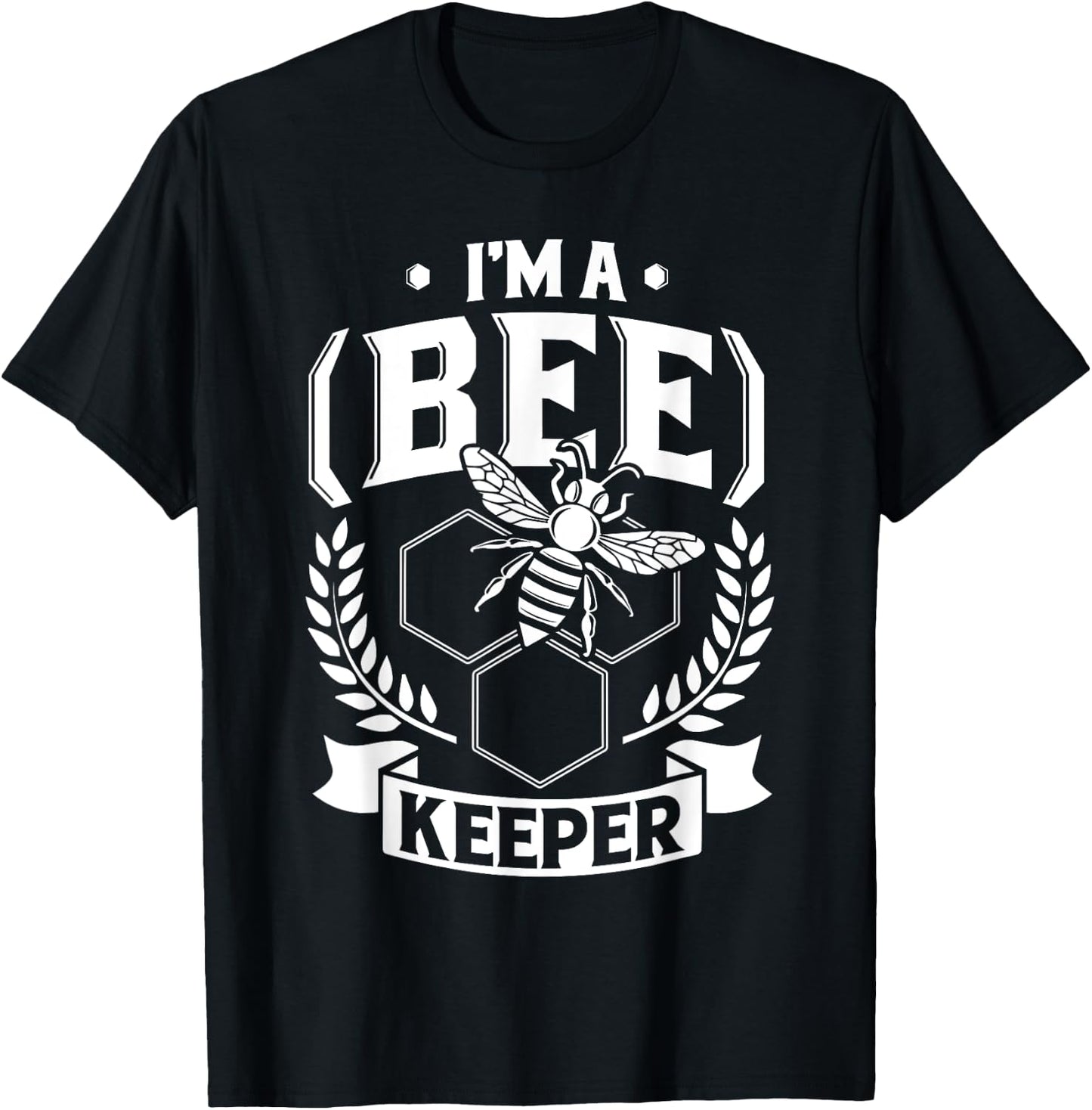 I'm a (Bee)Keeper - Funny Honey Bee Beekeeper Gift T-Shirt - T-Shirt | Black