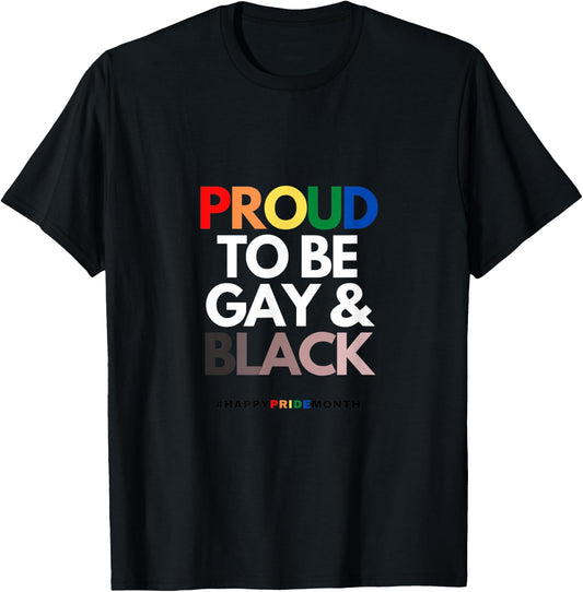 Gay and Black T-Shirt - T-Shirt | Black