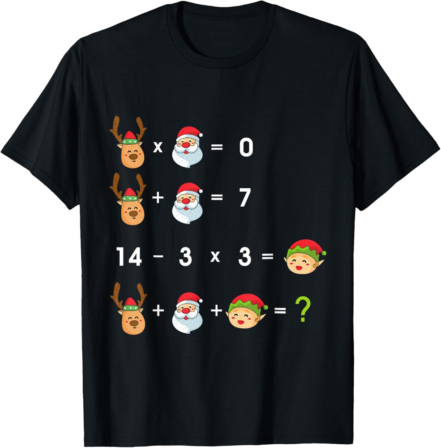 Order of Operations Quiz Funny Math Teacher Christmas Gift T-Shirt - T-Shirt | Black