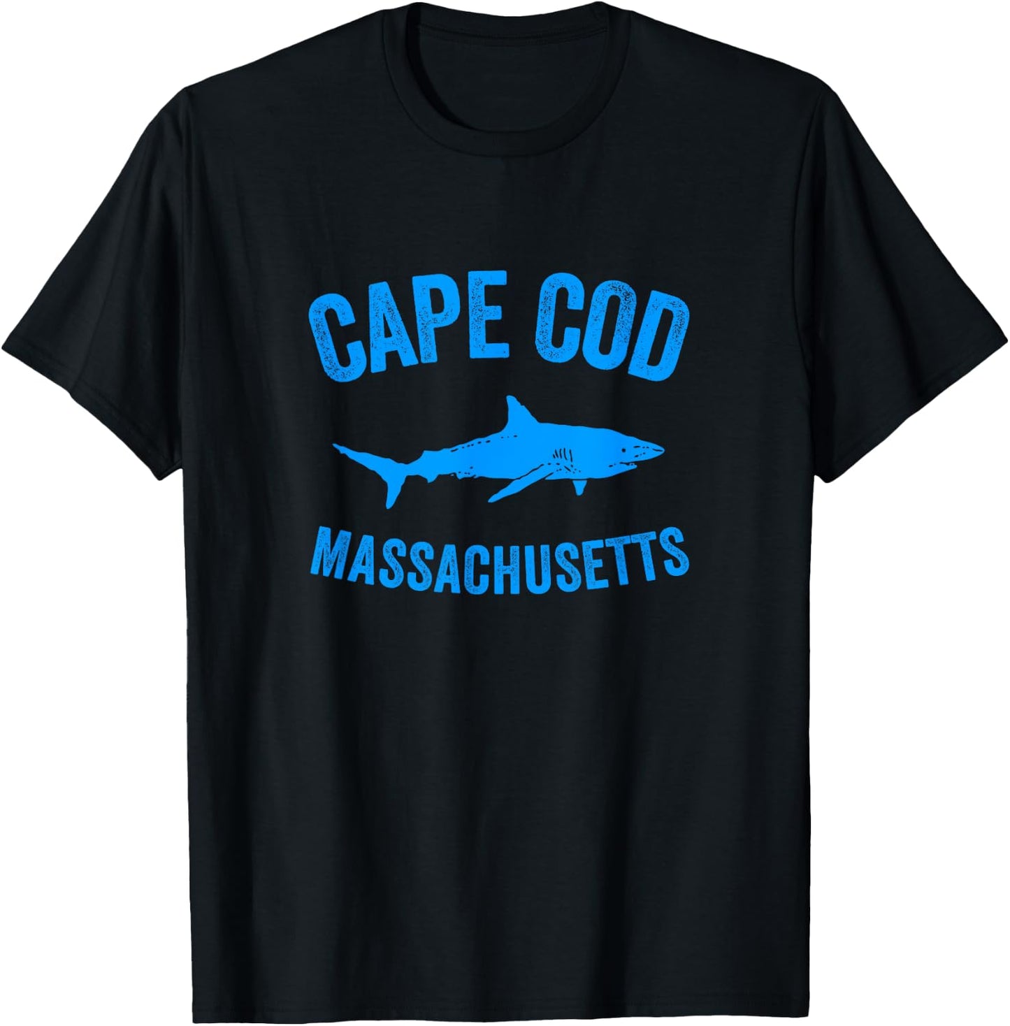 Cape Cod Shark Shirt | Cape Cod Massachusetts Gift T-Shirt - T-Shirt | Black