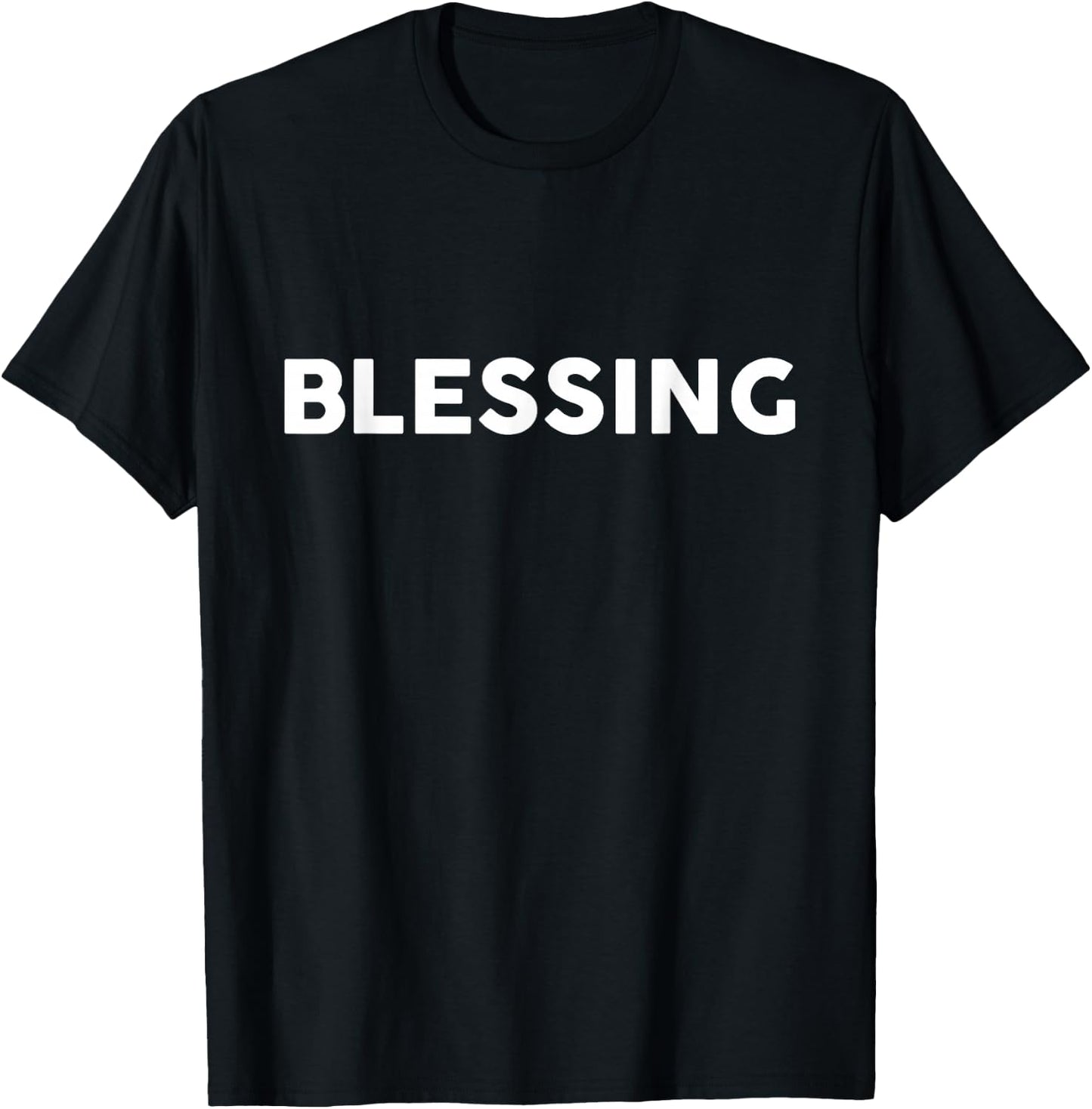 Shirt That Says BLESSING Simple Thanksgiving T-Shirt - T-Shirt | Black