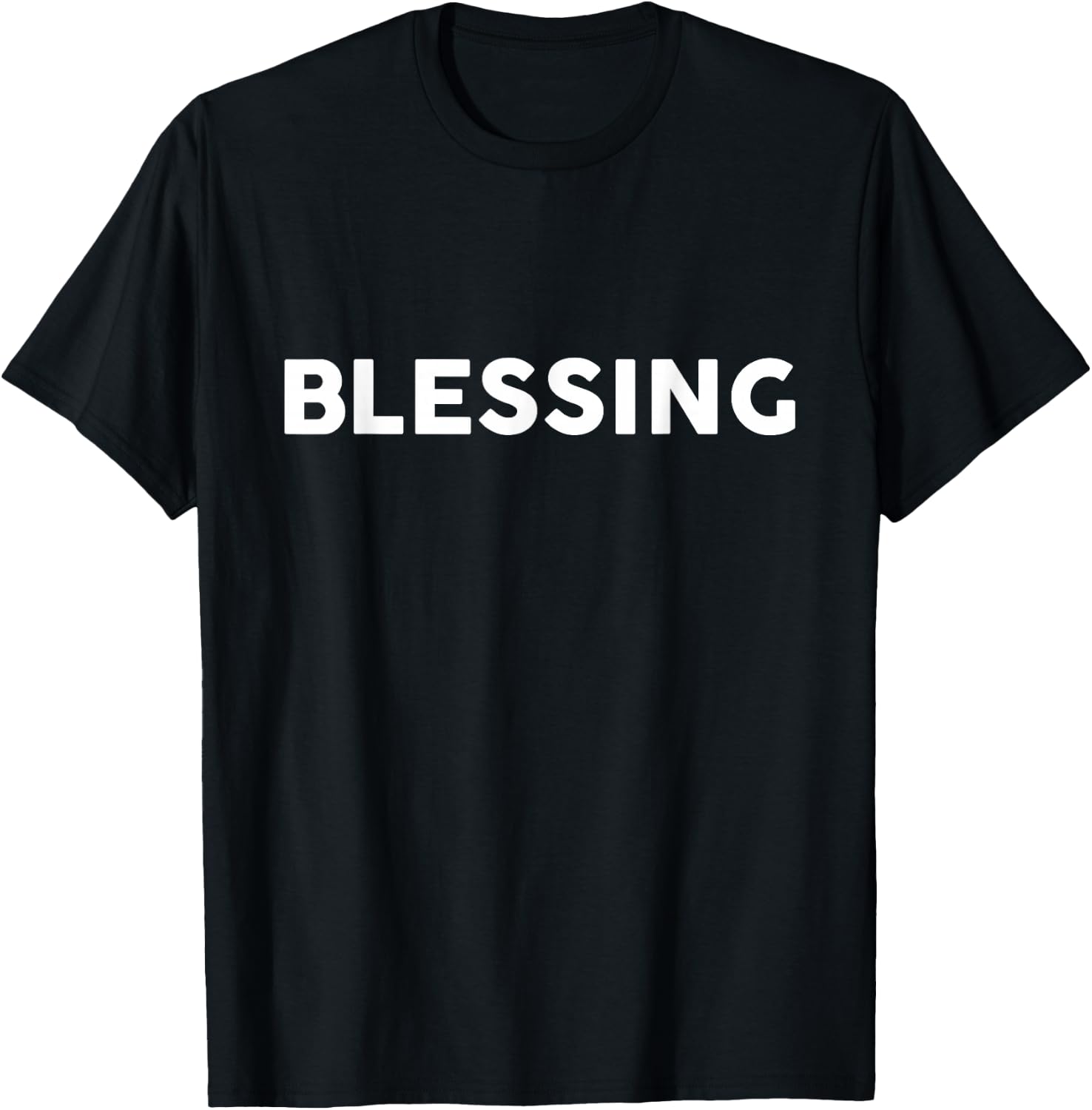 Shirt That Says BLESSING Simple Thanksgiving T-Shirt - T-Shirt | Black