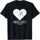 Finger Lakes New York Love Heart T-Shirt - T-Shirt | Black