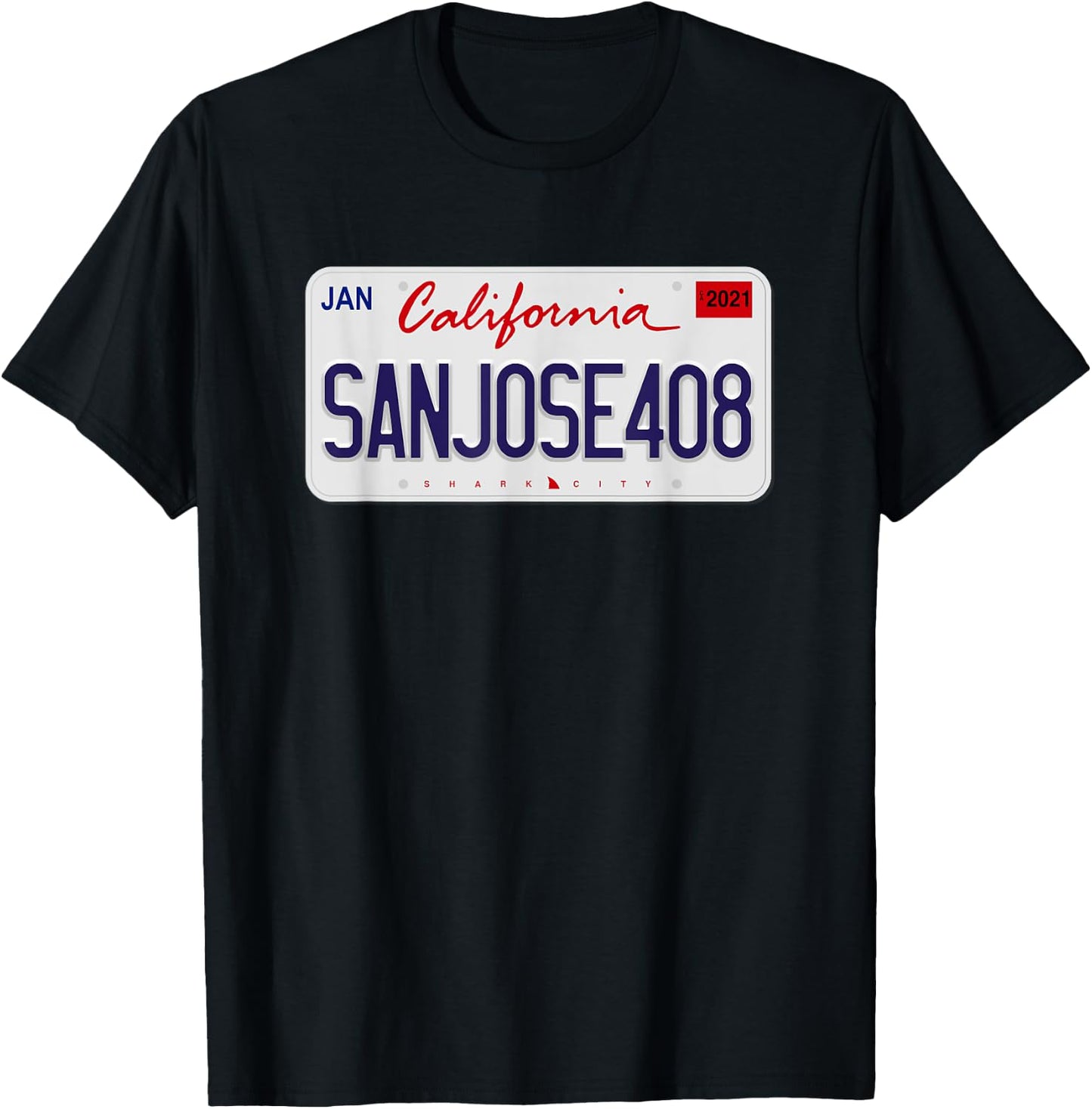 San Jose 408 Shirt, Shark City,Hella San Jose, Shark Tank SJ T-Shirt - T-Shirt | Black