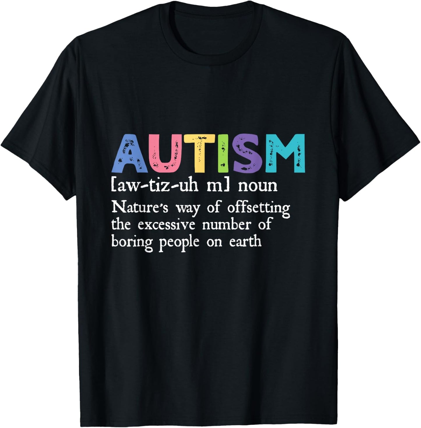 Autism Definition Autism Awareness Acceptance Gift T-Shirt - T-Shirt | Black