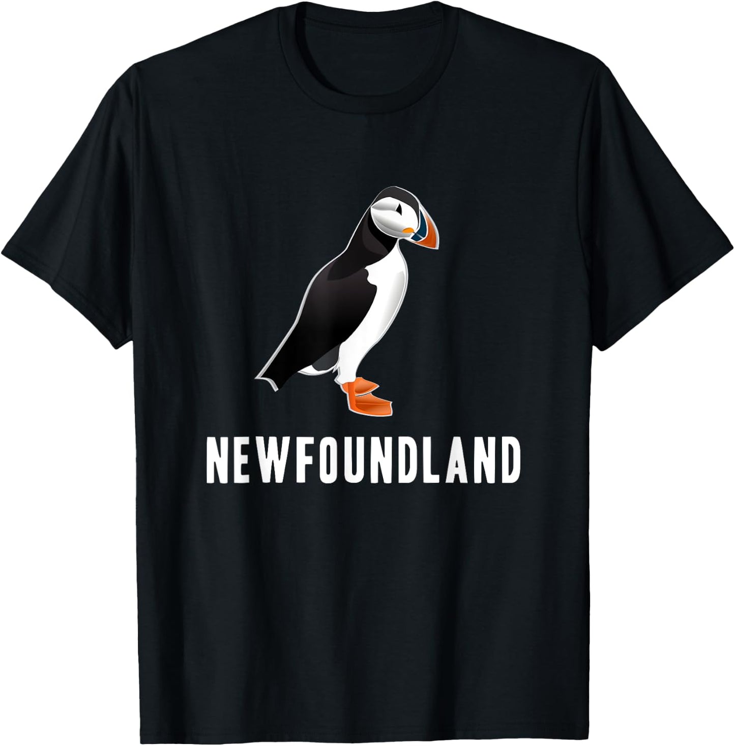 Puffin Newfoundland Canada Souvenir Gift T-Shirt - T-Shirt | Black