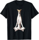 Funny Yoga Dog Whippet Men Women Girls Kids T-Shirt - T-Shirt | Black