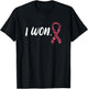 I Won Breast Cancer Awareness Support Pink Ribbon Survivor T-Shirt - T-Shirt | Black