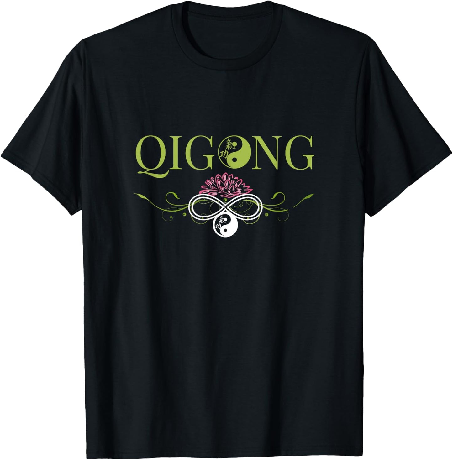 Qi Gong clothing for Tai Chi exercises with Chigong and Yoga T-Shirt - T-Shirt | Black