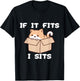 If It Fits I Sits Funny Cat Meme Women T-Shirt - T-Shirt | Black